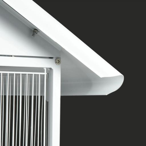 Jaula para Pájaros Grande de 2 Pisos Convertible en Sola Jaula con Ruedas Comederos 4 Perchas 78x75x168 cm Blanco [7]