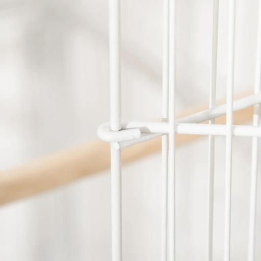 Jaula para Pájaros con Ruedas 78x52x132 cm con Bandeja Extraíble y Estante para Canarios Periquitos Blanco [6]