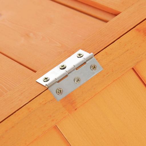 Gallinero de Madera Grande de Exterior para 4-8 Gallinas con Techo Abatible y Nido 240x112,5x76 cm Natural [7]