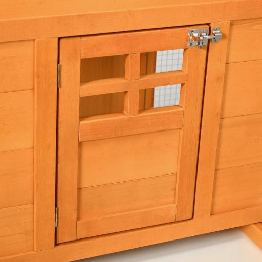 Gallinero de Madera Grande para 3-6 Gallinas con Techo Asfáltico Nido y Bandeja Extraíble 297,5x68x118 cm Natural [6]