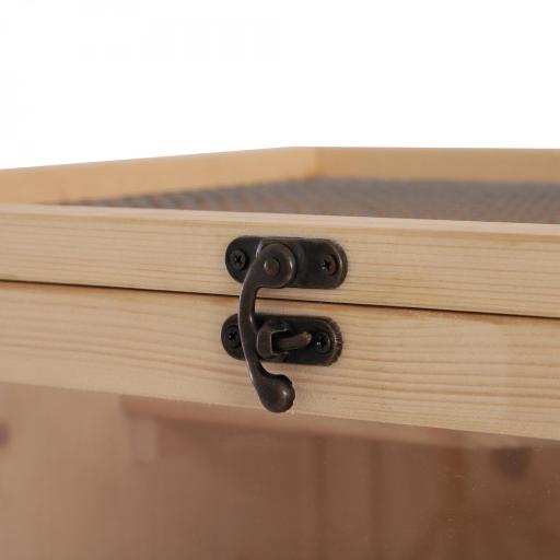 Jaula de Madera para Hámster Ratones Animales Pequeños y Roedores Tipo Casa Conejera con Techo Abatible 5 Pisos 10 Plataformas y 3 Escaleras 60x40x120 cm [5]