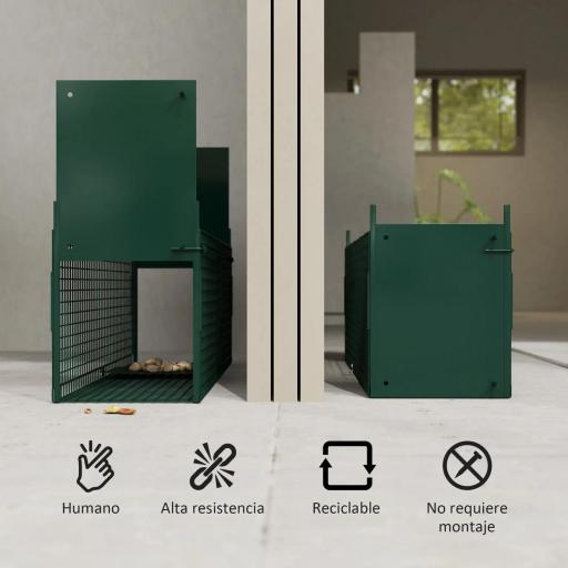 Trampa para Animales Vivos con 2 Puertas Jaula de Captura Metálica con Asa para Conejos Visones Zorros Pequeños 80x25x30 cm [4]