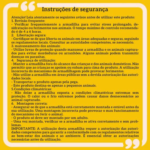 Trampa para Animales Vivos con 2 Puertas Jaula de Captura Metálica con Asa para Conejos Visones Zorros Pequeños 80x25x30 cm [7]