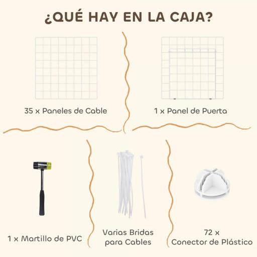 Jaula para Animales Pequeños Valla Metálica Modular para Mascotas con Puerta Rampa y Paneles de ABS 146x73x73 cm Blanco [3]