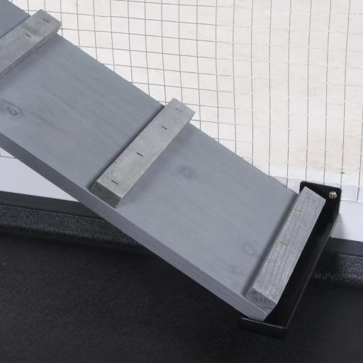 Conejera de Madera Exterior con Techo Asfáltico 2 Corrales de Metal Bandeja Extraíble 157,4x53x93,5 cm Gris [7]