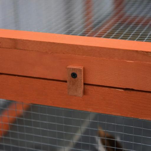 Jaula para Conejos Grande Casa para Animales Pequeños Conejera Exterior de Madera 180x90x48 cm Natural [7]