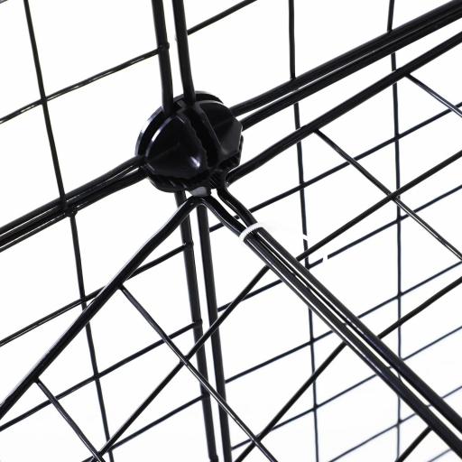 Valla Metálica para Mascotas Parque Metálica con 36 Paneles Animales Pequeños Desmontable Diseño DIY Negro 146x73x73cm [6]