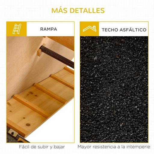 Conejera de Exterior de Madera Jaula para Mascotas Pequeñas 2 Niveles con Rampa Bandeja Extraíble Puertas con Cerraduras 89,5x45x81 cm Madera y Gris [5]