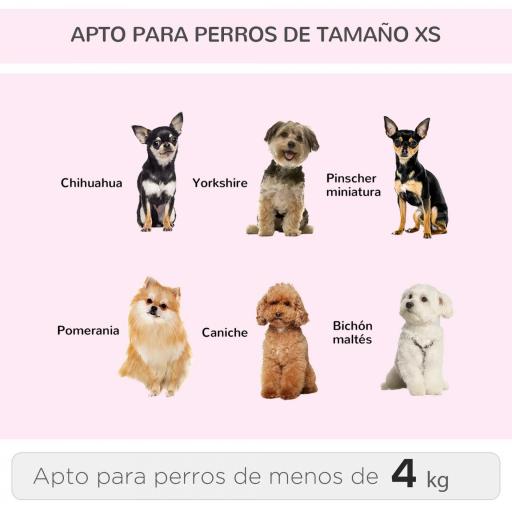 Transportín 2 en 1 para Mascotas Mochila o Carrito de Viaje para Perro y Gato con 2 Ruedas con Asa retráctil de Aluminio y Bolsillos 42x25x55 cm Rosa [6]