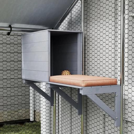 Refugio Exterior Grande para Gatos Jaula de Acero Galvanizado con Techo Impermeable para 5 Gatos 200x170x195 cm Plateado [6]