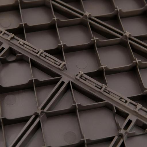 Set de 9 Baldosas Cuadradas de 30x30 cm con Área de 0,81 m² Losetas Sistema de Clic para Balcón Terraza Jardín Marrón [3]