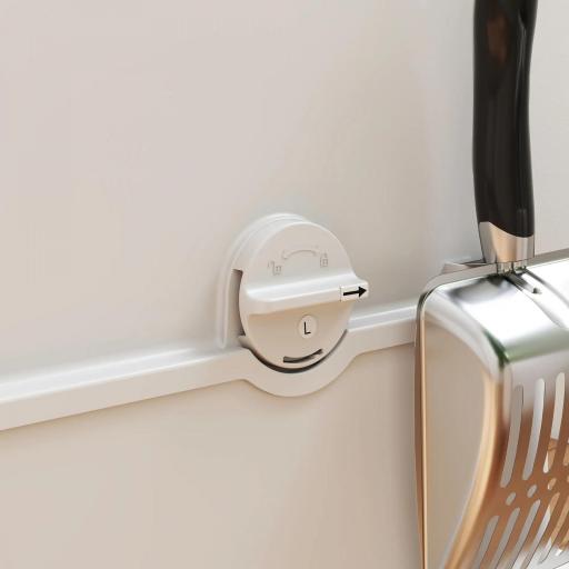 Arenero para Gatos de Acero Inoxidable XL con Tapa Abatible Laterales Altos Pala Fácil de Limpiar Antifugas Gris Claro [6]