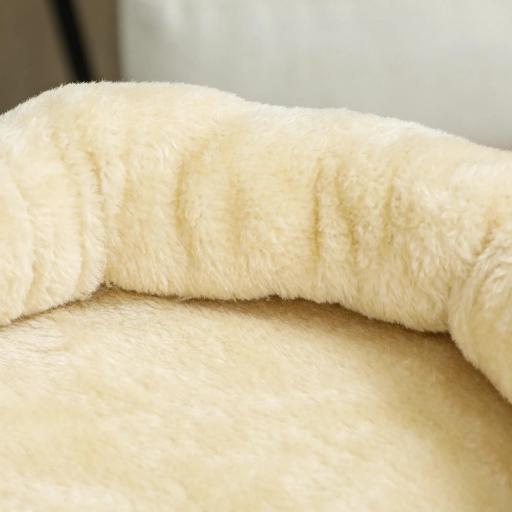 Árbol para Gatos Altura 66 cm Torre para Gatos con Cama Cueva Plataforma Bola Colgante y Poste de Yute Beige [6]