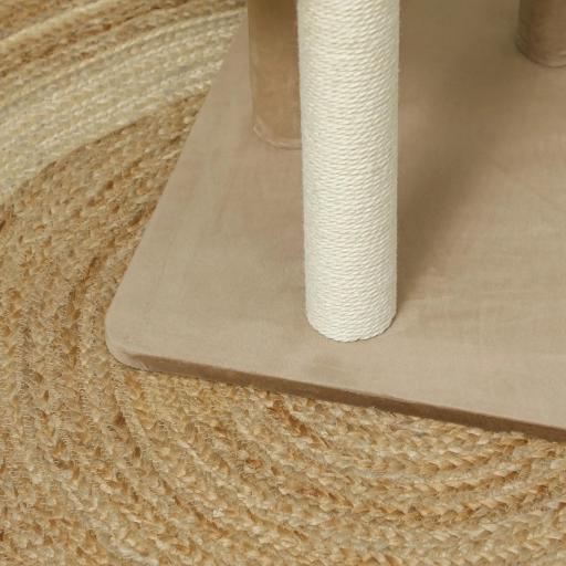 Árbol Rascador para Gatos con Plataforma Torre Escalador para Gatos con Plataforma Cama Postes Bolas 56x54x86 cm Marrón [6]