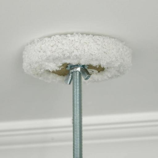 Árbol Rascador para Gatos de Suelo a Techo Ajustable con 3 Plataforma de Forma de Ola y 1 Bola 55x38x225-255 cm Blanco [7]