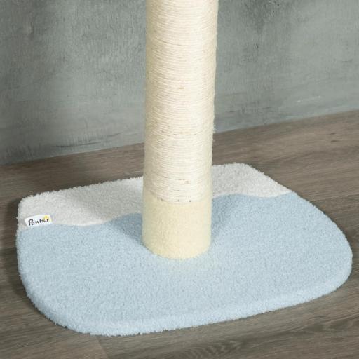 Árbol para Gatos de Suelo a Techo con Altura Ajustable Poste de Sisal y Bola para Jugar 47x34x220-260 cm Crema [7]