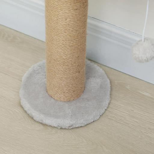 Árbol para Gatos de Pared de 5 Niveles Rascador para Gatos Estrecho con Bola y Rascadores 48x21x180 cm Gris Claro [7]