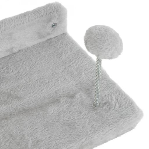 Juego de Pared de Escalada para Gatos con Postes de Sisal Plataforma Doble con Escalera y 1 Plataforma para Saltar Gris [7]