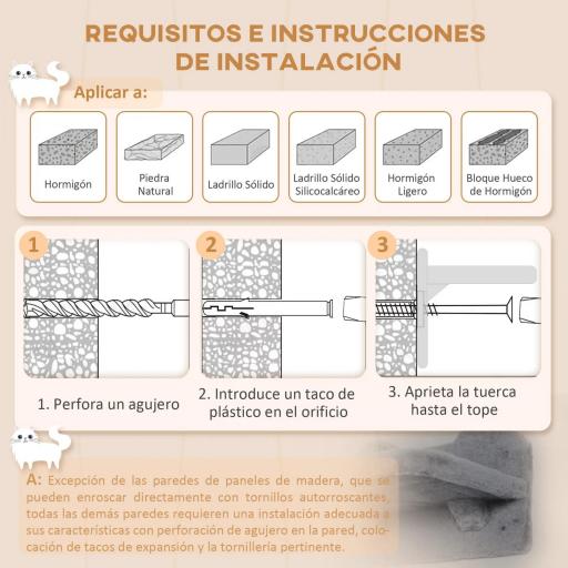 Juego de Escalada para Gatos de Pared Estantes para Gatos 4 Piezas Hamaca Nido Plataformas para Saltar Gris Oscuro [5]