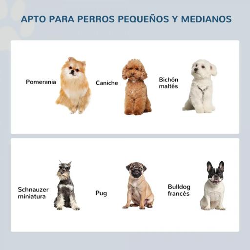 Comedero Elevado para Perros con 2 Cuencos Extraíbles de Acero Inoxidable 44x24x15 cm Marrón [3]