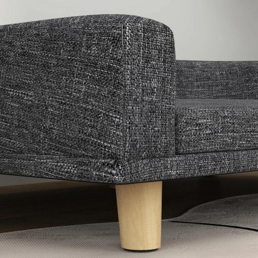 Sofá para Perros Grandes Cama Elevada para Perros con Cojín Lavable y Patas de Madera Carga 30 kg 98x67x25cm Gris Oscuro [6]