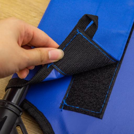 Cama Elevada para Perros Refrescante y Transpirable Cama para Perros Grandes 92x76x18 cm para Interior Exterior Azul [7]