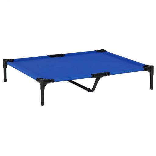 Cama Elevada para Perros Refrescante y Transpirable Cama para Perros Grandes 92x76x18 cm para Interior Exterior Azul [8]