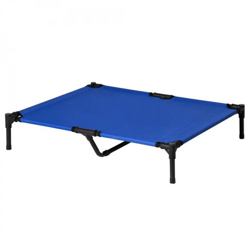 Cama Elevada para Perros Refrescante y Transpirable Cama para Perros Grandes 92x76x18 cm para Interior Exterior Azul [9]