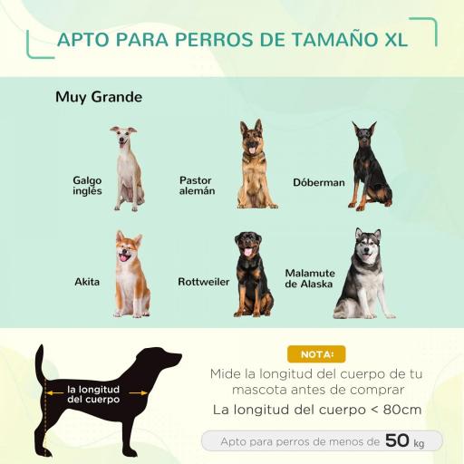 Cama Elevada para Mascotas Portátil con Toldo Extraíble Tela Transpirable al Aire Libre para Interior y Exterior 122x92x108 cm Gris [4]