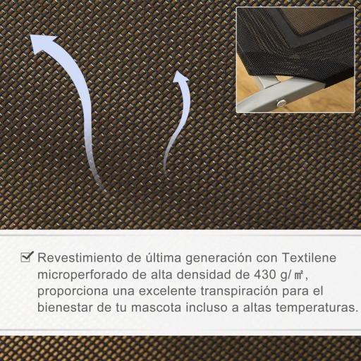 Cama Elevada para Perros Gatos Transpirable Cama para Mascotas 90x65x20 cm para Dormir Relajar con Marco de Acero para Interior Exterior Negro [3]