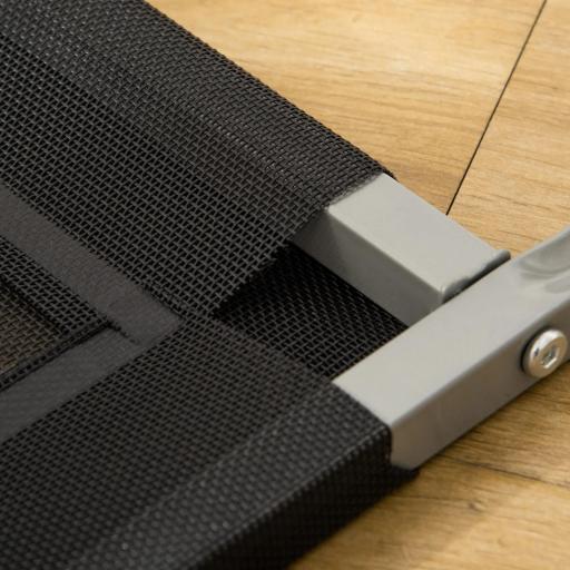 Cama Elevada para Perros Gatos Transpirable Cama para Mascotas 90x65x20 cm para Dormir Relajar con Marco de Acero para Interior Exterior Negro [6]