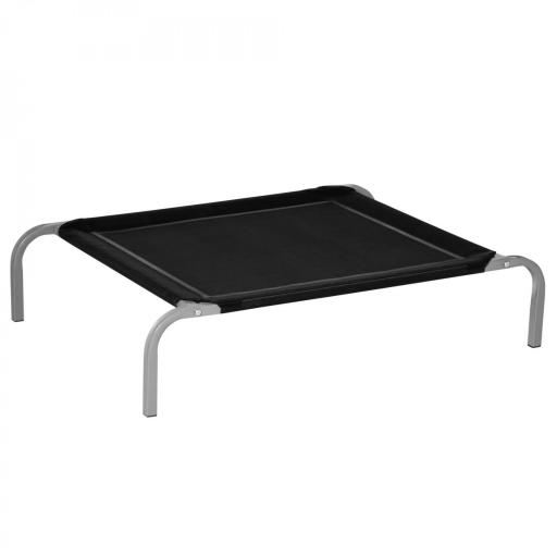 Cama Elevada para Perros Gatos Transpirable Cama para Mascotas 90x65x20 cm para Dormir Relajar con Marco de Acero para Interior Exterior Negro [8]