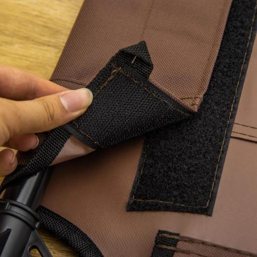 Cama para Mascotas con Zona de Malla Transpirable y Tela Oxford para Interior Exterior 92x76x18 cm Café [8]