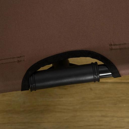 Cama Elevada para Mascotas con Toldo Extraíble Tela Transpirable para Interior y Exterior 122x92x108 cm Marrón [7]