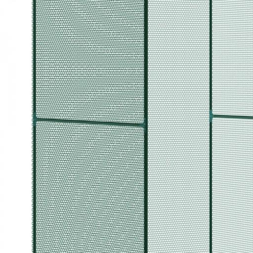 Jaula de Cultivo para Plantas 120x120x180 cm con Puerta Enrollable y Marco de Acero para Jardín Terraza Color Verde [7]