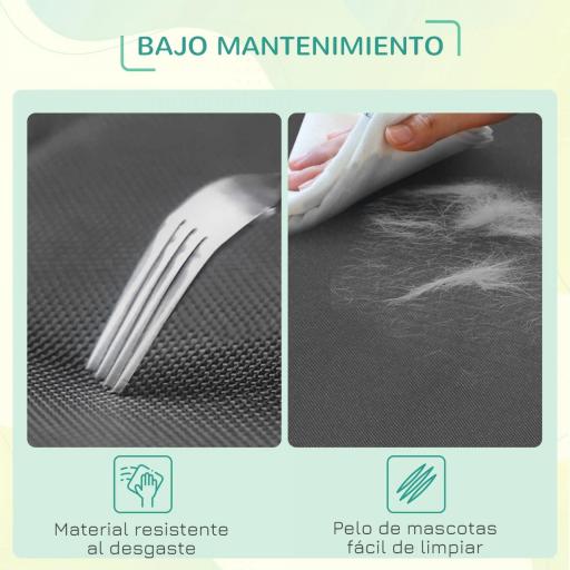 Cama Elevada para Perros Plegable Cama para Mascotas Pequeños Medianos con Tela de Malla Transpirable Marco de Acero para Interior Exterior 92x56,5x19,5 cm Negro [5]