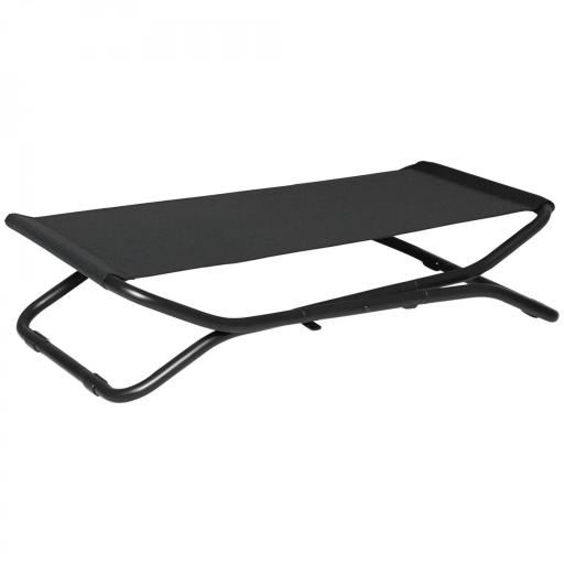 Cama Elevada para Perros Plegable Cama para Mascotas Pequeños Medianos con Tela de Malla Transpirable Marco de Acero para Interior Exterior 92x56,5x19,5 cm Negro [8]