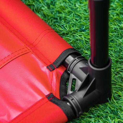 Cama Elevada para Perros Gatos Portátil Cama para Mascotas con Zona de Malla Transpirable y Tela Oxford para Interior Exterior 61x46x18 cm Rojo [7]