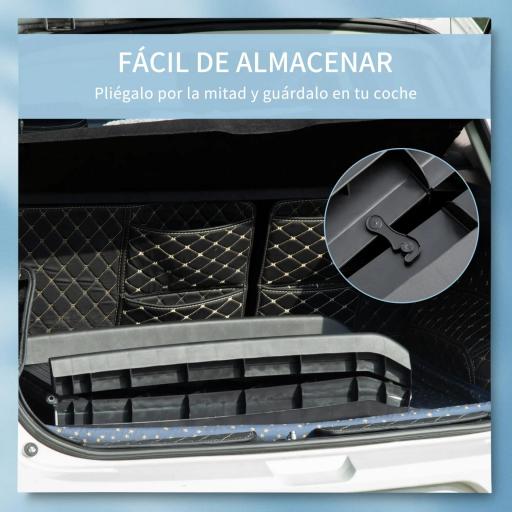Rampa Plegable para Perros y Gatos con Almohadillas Antideslizantes para Coche Cama Sofá 155x39x14 cm Negro [3]