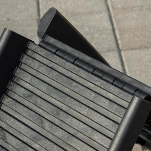 Rampa Plegable para Perros y Gatos con Almohadillas Antideslizantes para Coche Cama Sofá 155x39x14 cm Negro [7]