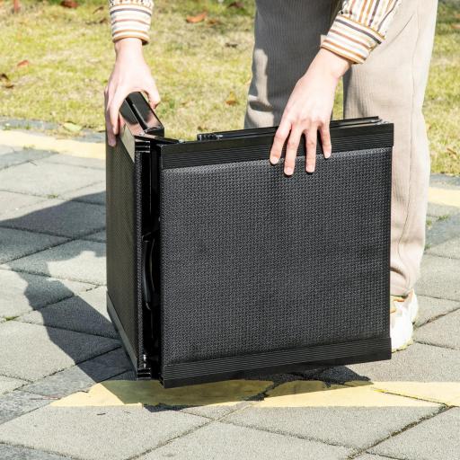 Rampa Plegable para Perros de Aluminio con Superficie Antideslizante Asa y Gancho Carga 80 kg 158x43,5x2,5 cm Negro [7]