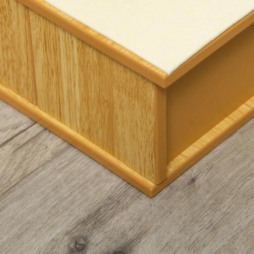 Escalera para Mascotas Escalones para Perros Gatos con Acolchados Desmontables Carga 30 kg 40x59x54,2 cm Natural y Crema [5]