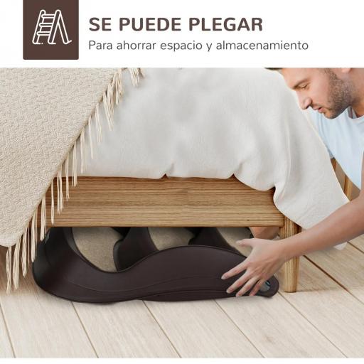 Escalera para Mascotas de 3 Peldaños Plegable Escalón para Perros Gatos para Cama Sofá 49x38x38 cm Marrón [3]
