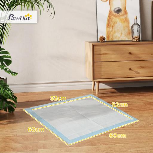 Empapadores para Perros 80 Unidad 60x60 cm Diseño de 6 Capas con Superficie de Secado Rápido a Prueba de Fugas Azul [2]