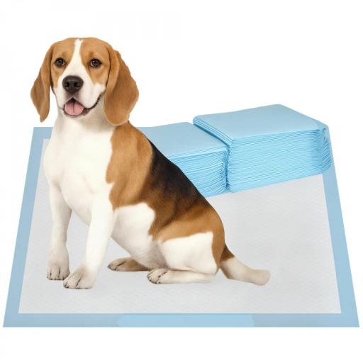 Empapadores para Perros 80 Unidad 60x60 cm Diseño de 6 Capas con Superficie de Secado Rápido a Prueba de Fugas Azul [8]