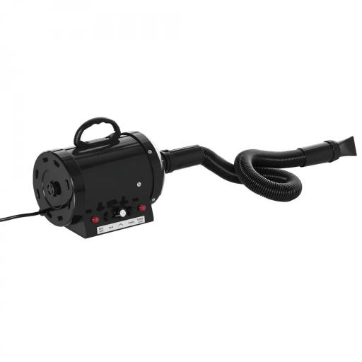 Secador de Pelo para Perros 2800W Secador para Mascotas con Temperatura y Velocidad del Viento Ajustable 3 Boquillas Tubo Flexible 2,1 m y Asa Portátil 40x16x20 cm Negro [8]