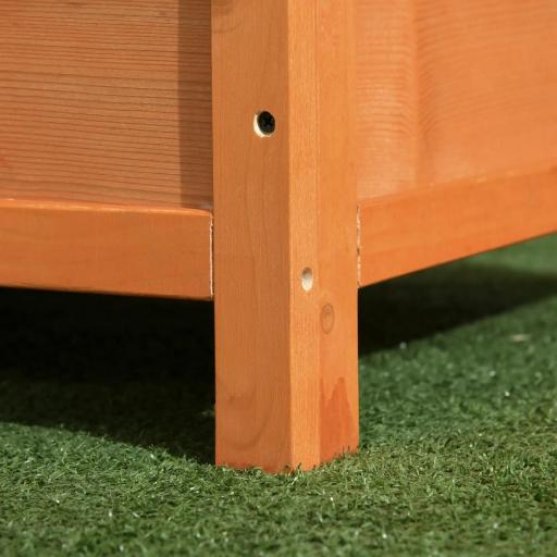 Caseta para Perro de Exterior con Tejado Abatible y Patas Antideslizantes para Interior y Exterior 82x58x58 cm Natural [5]