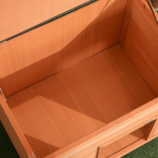 Caseta para Perro de Exterior con Tejado Abatible y Patas Antideslizantes para Interior y Exterior 82x58x58 cm Natural [6]