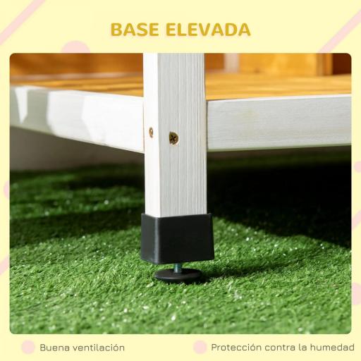 Caseta para Perros de Madera Casa para Mascotas Refugio para Perros con Techo Asfáltico 85,5x62x60 cm Natural [5]