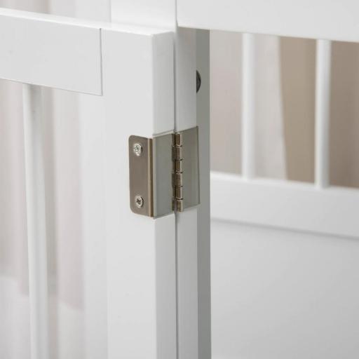 Jaula para Perros Pequeños Mesa Auxiliar Moderna con 3 Puertas Francés con Cierre Magnético 78x53x59,3 cm Blanco [7]